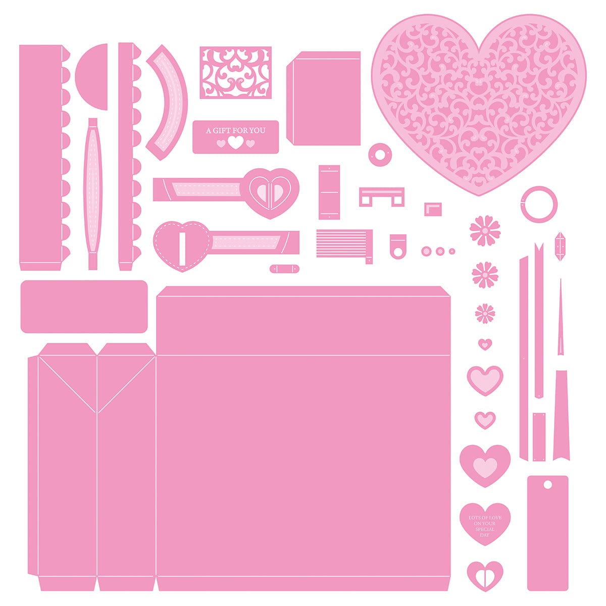 Tonic Studios Die Cutting Sweetheart Trio Die Set - Showcase Die Set - SHOW61