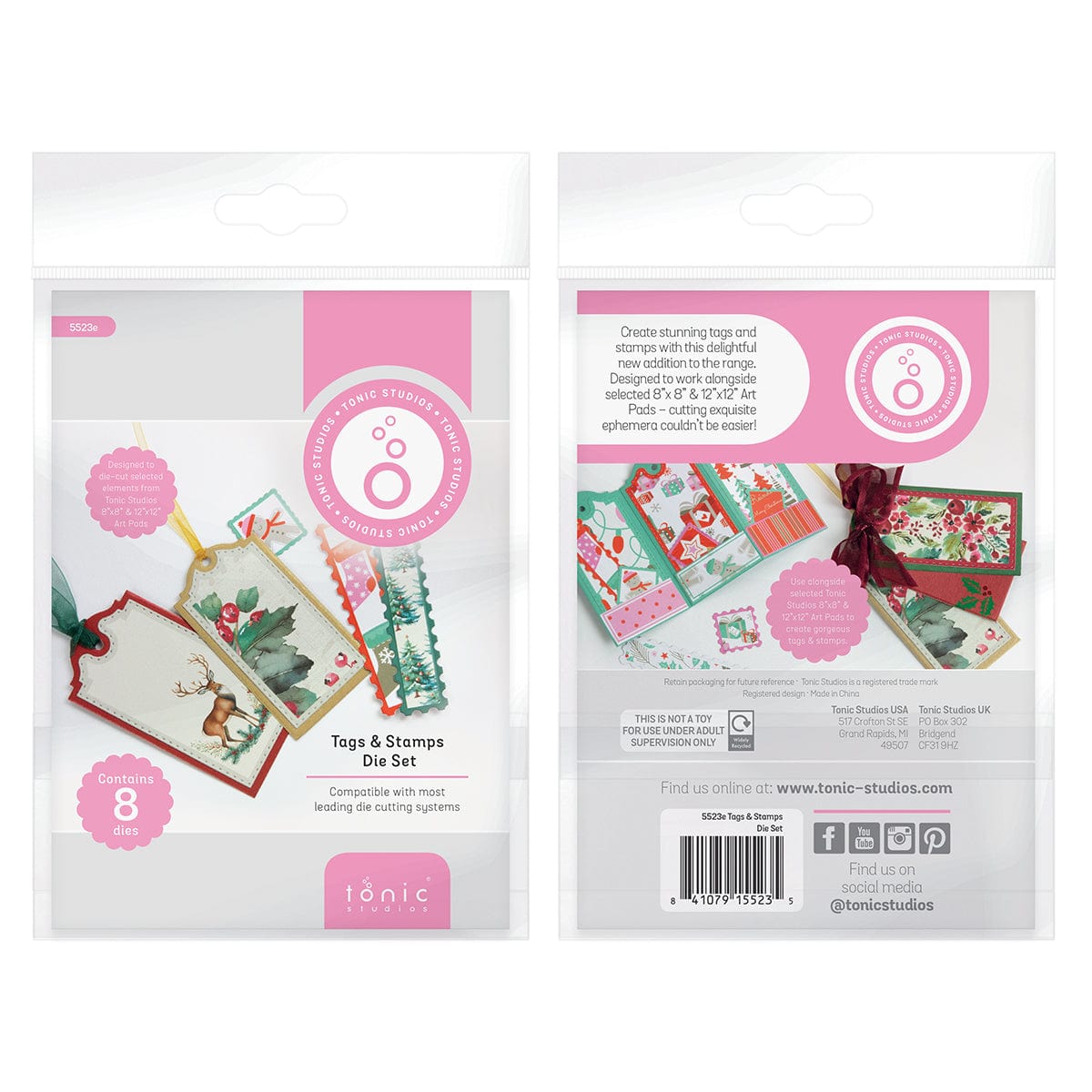 Tonic Studios Die Cutting Tags & Stamps Die Set - 5523e