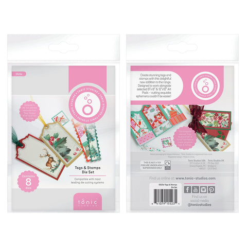 Tonic Studios Die Cutting Tags & Stamps Die Set - 5523e