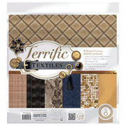 Tonic Studios Die Cutting Terrific Textiles - 12" x 12" Patterned Paper Pad - 6047e