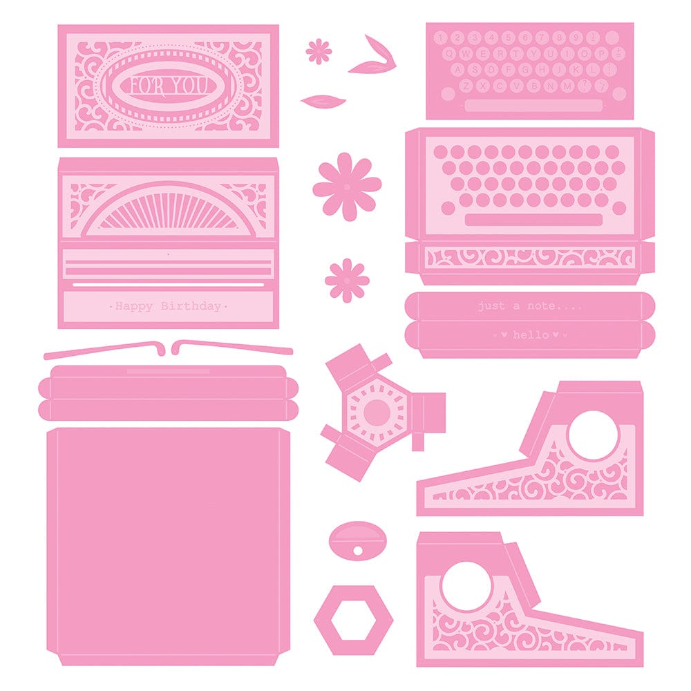 Tonic Studios Die Cutting Terrific Typewriter Die Set - 4852E