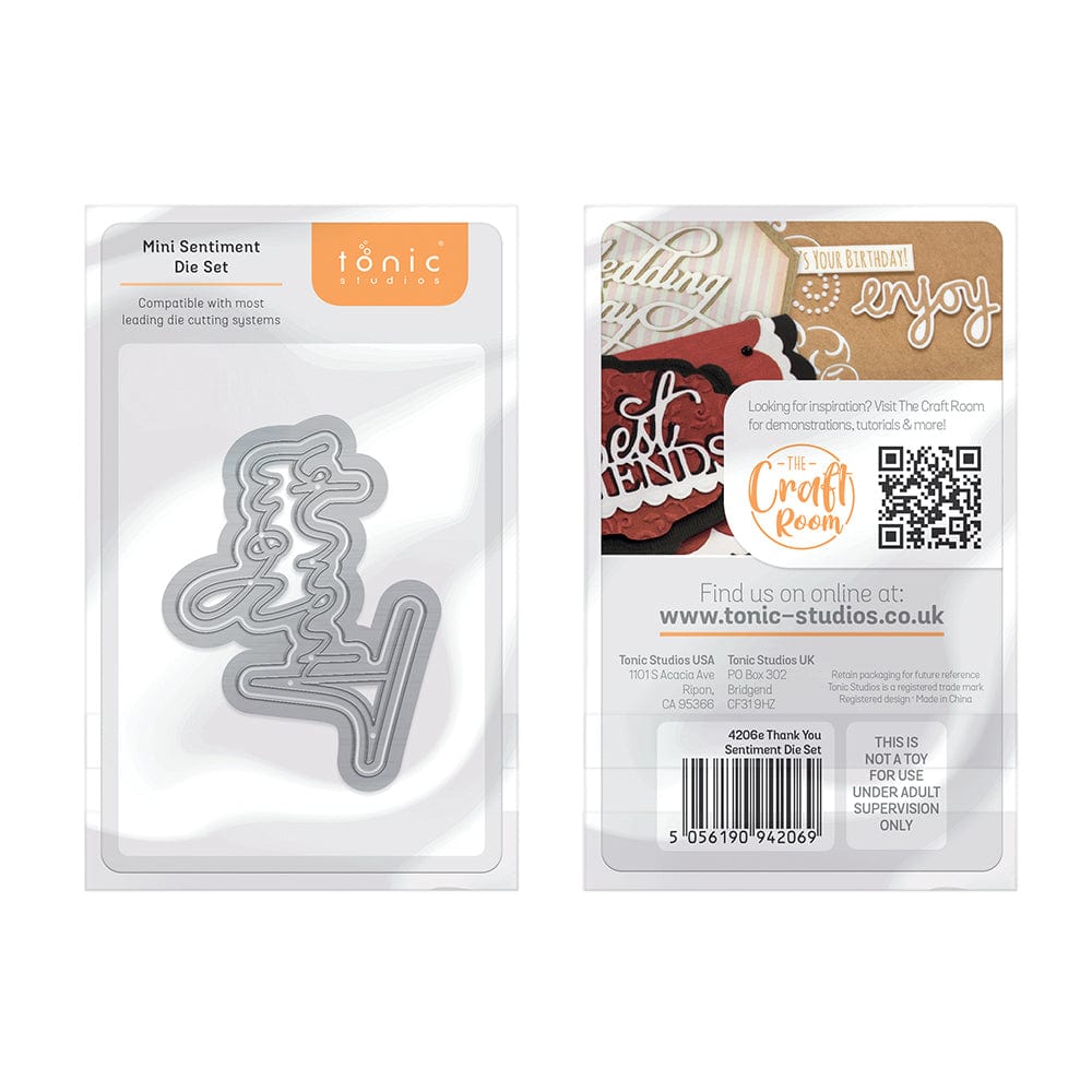Tonic Studios Die Cutting Thank You Sentiments Die Set - 4206E