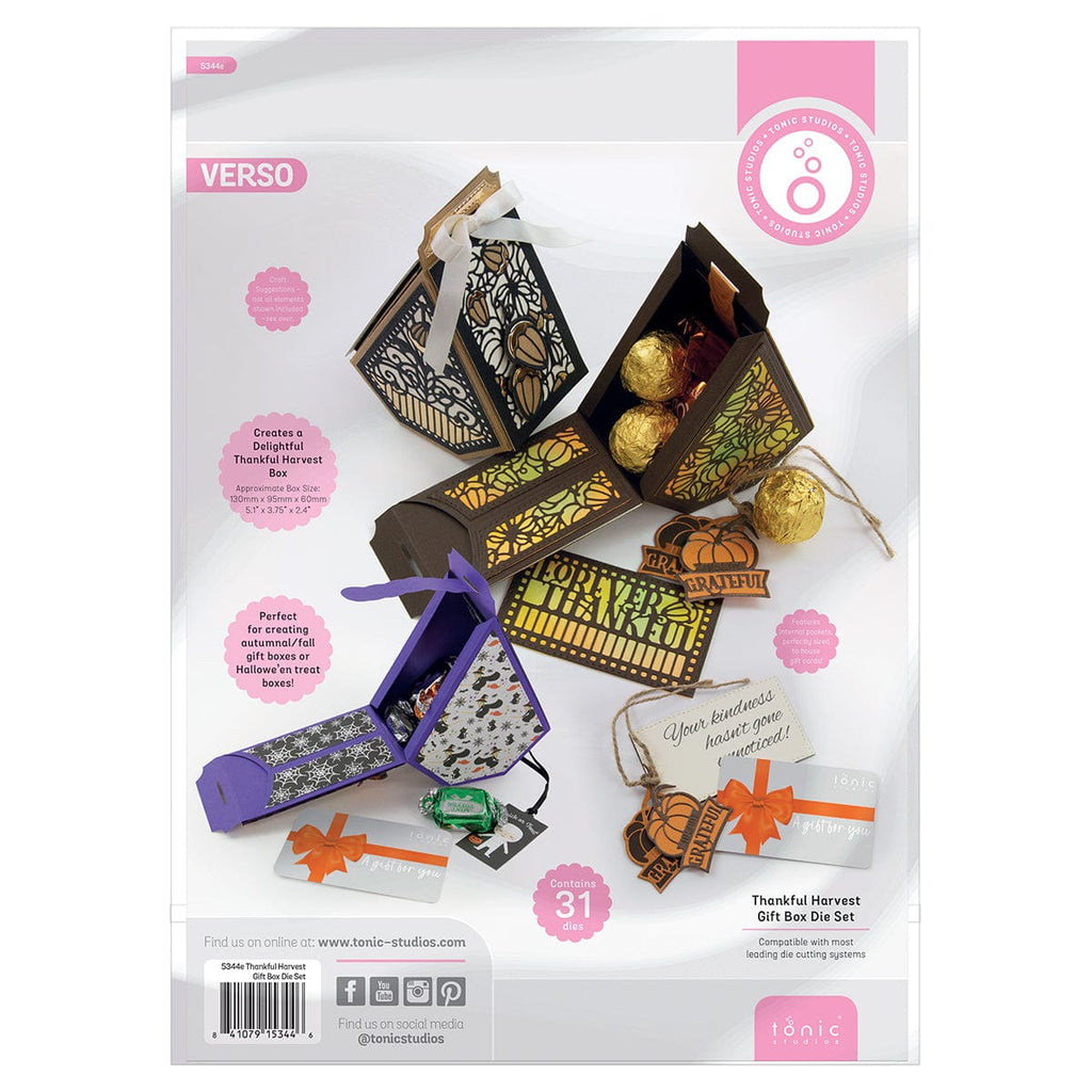 Tonic Studios Die Cutting Thankful Harvest Gift Box - Showcase Die Set - 5344e