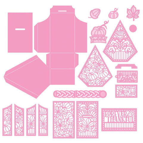 Tonic Studios Die Cutting Thankful Harvest Gift Box - Showcase Die Set - 5344e