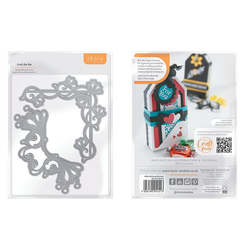 Tonic Studios Die Cutting Tonic Studios - Climbing Clematis Corners Die Set  - 4451E