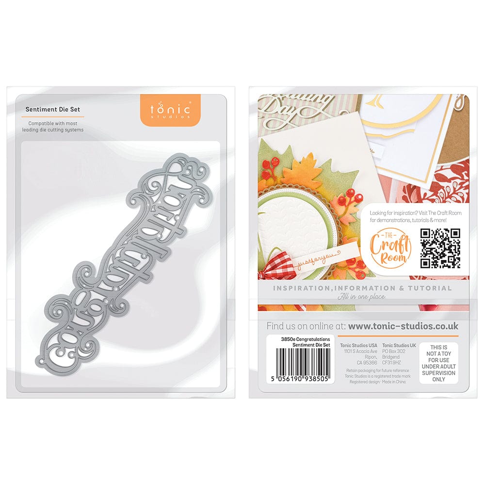 Tonic Studios Die Cutting Tonic Studios - Congratulations - Sentiment Die Set - 3850E