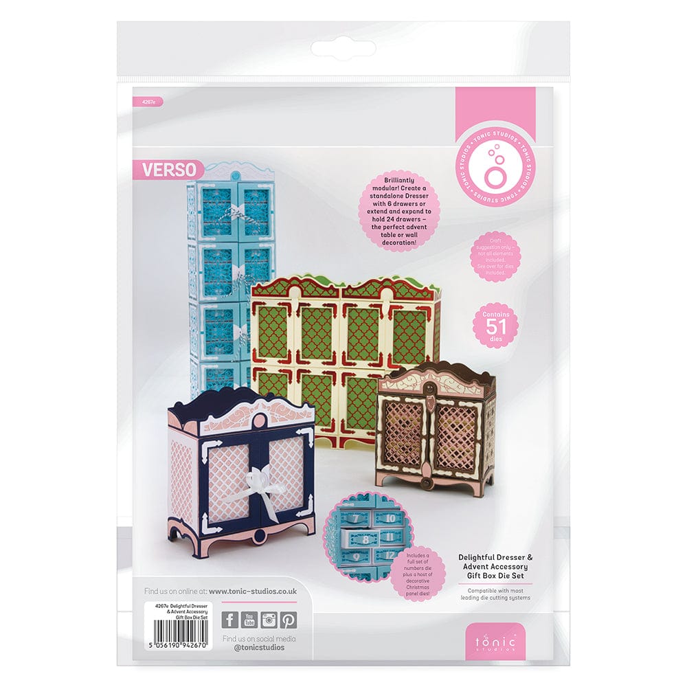 Tonic Studios Die Cutting Tonic Studios - Delightful Dresser Gift Box Die Set - 4267E