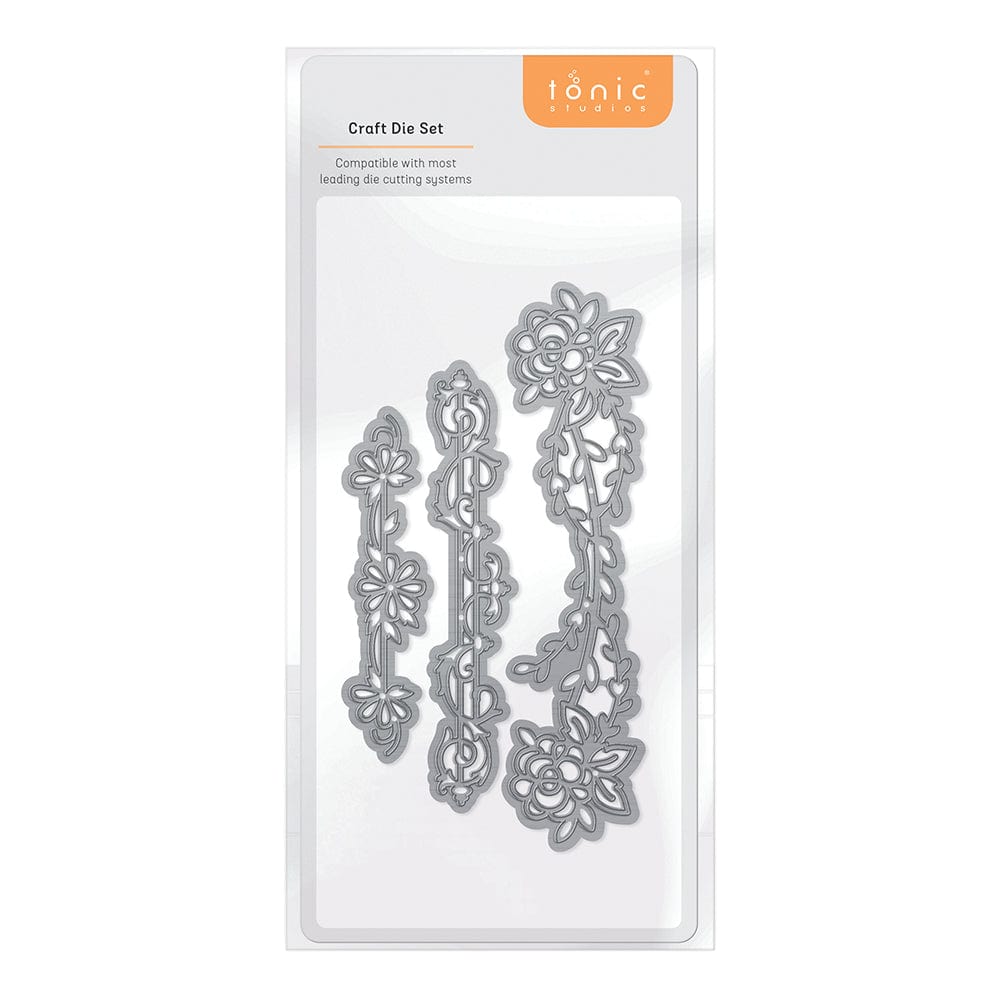 Tonic Studios Die Cutting Tonic Studios - Filigree Flourish Trio Strip Die Set  - 4471E