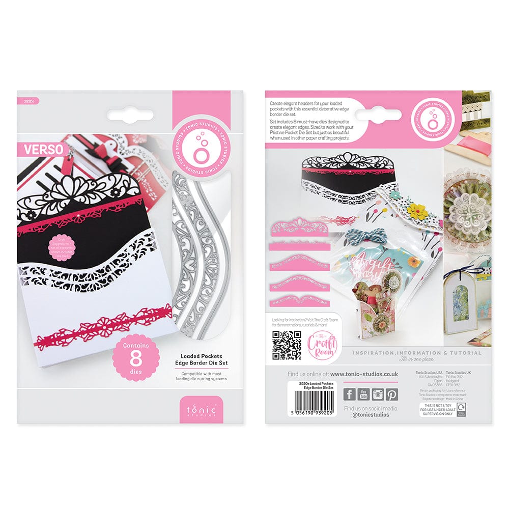 Tonic Studios Die Cutting Tonic Studios - Loaded Pockets - Edge Border Die Set - 3920E