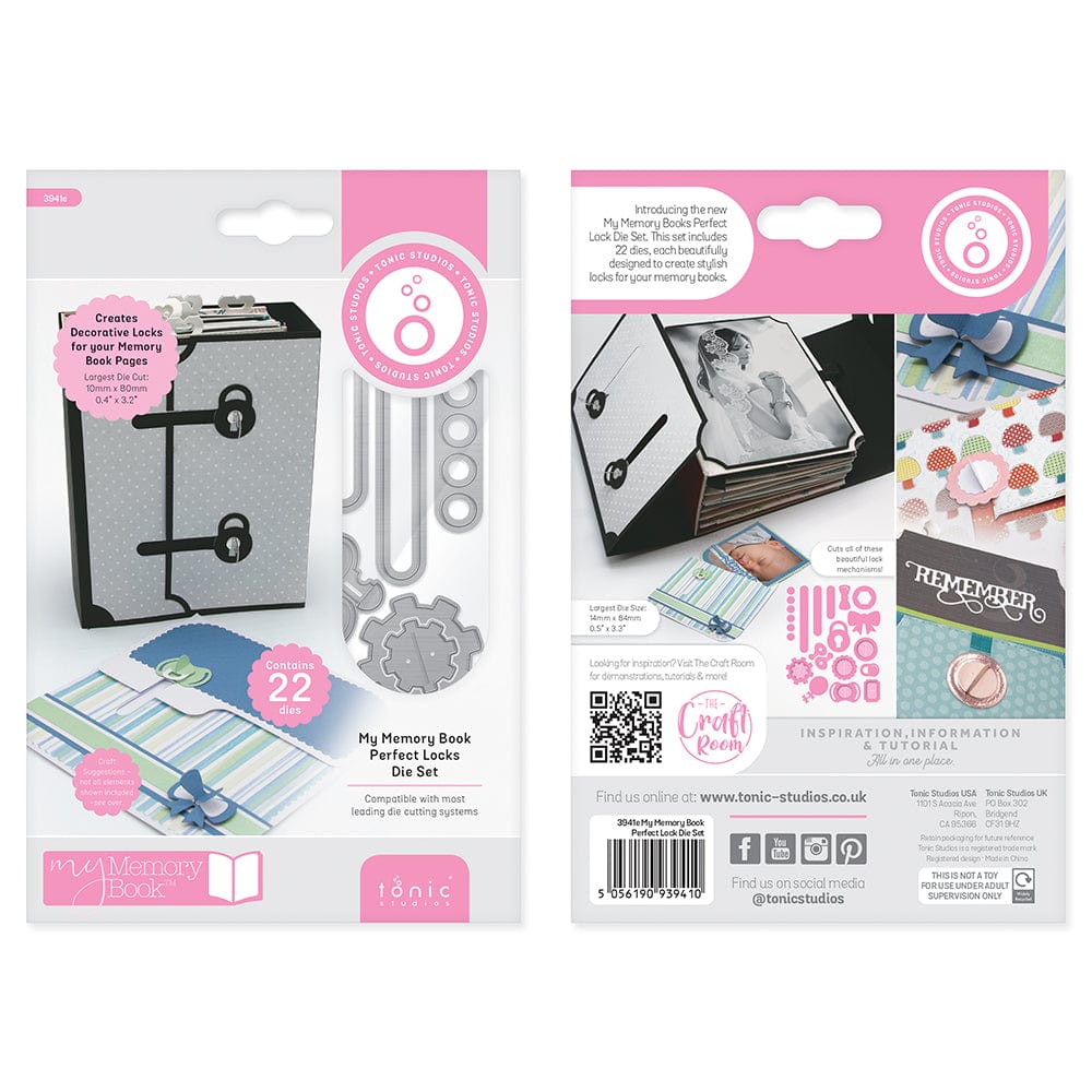 Tonic Studios Die Cutting Tonic Studios - My Memory Book Perfect Locks Die Set - Perfect Locks Die Set - 3941E