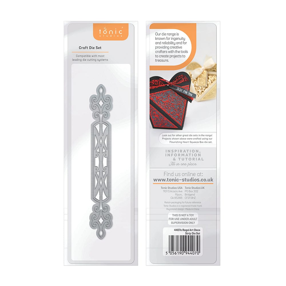 Tonic Studios Die Cutting Tonic Studios - Regal Art Deco Strip Die Set  - 4407E