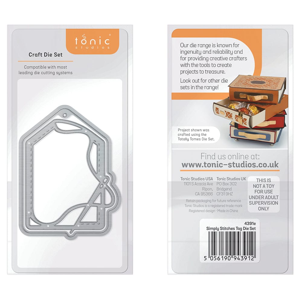 Tonic Studios Die Cutting Tonic Studios - Simply Stitches Tag Die Set  - 4391E