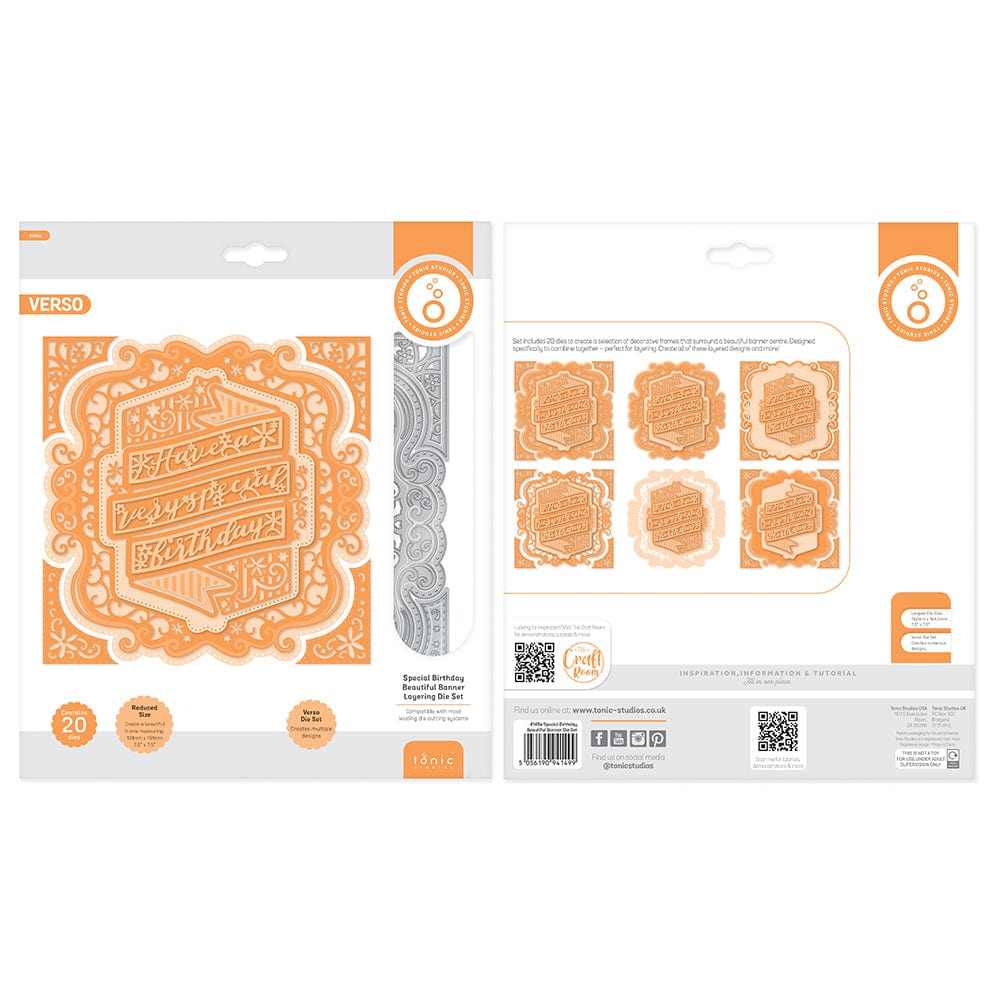 Tonic Studios Die Cutting Tonic Studios - Special Birthday Beautiful Banner - Layering Die Set - 4149E
