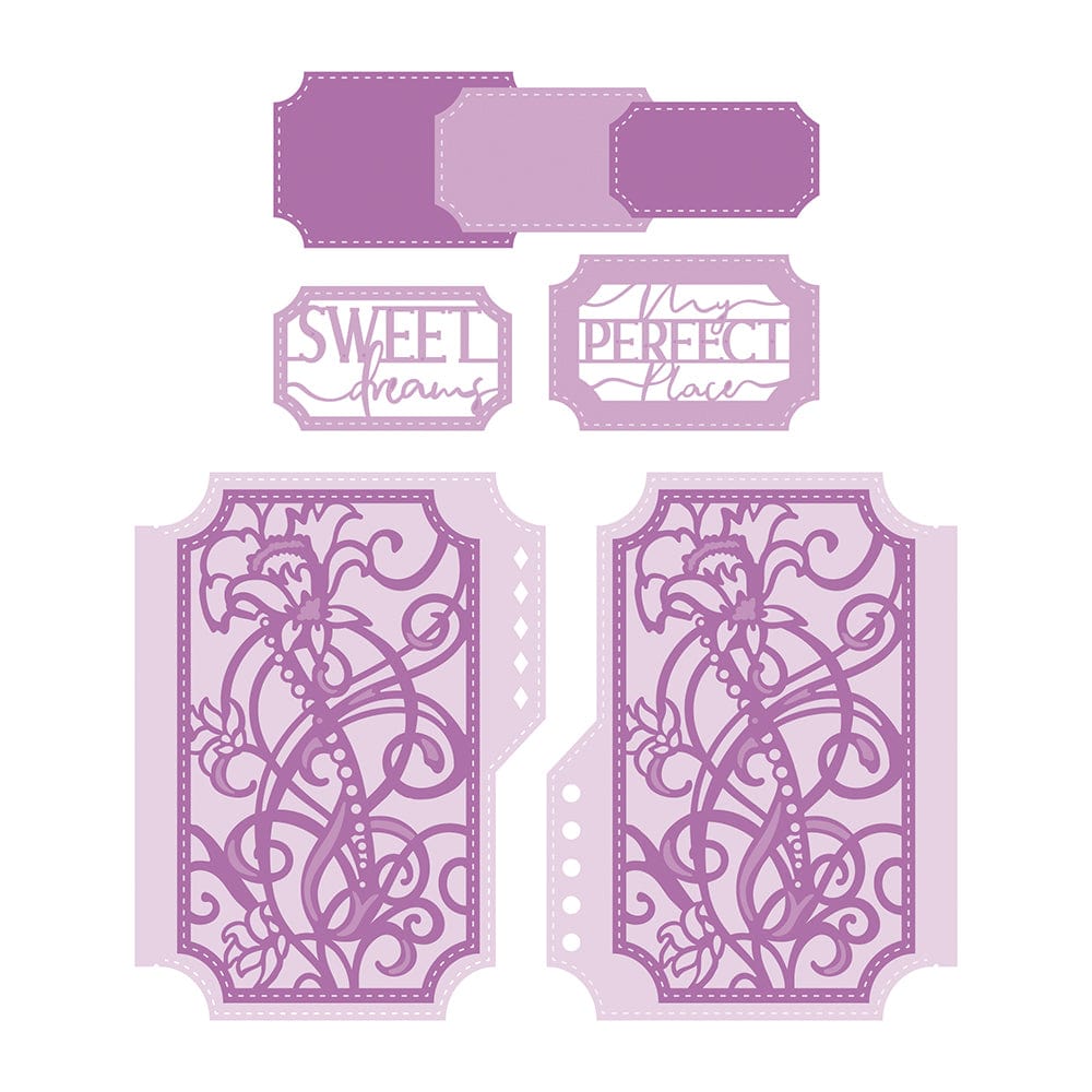 Tonic Studios Die Cutting Tonic Studios - Sweet Dreams Half Cut My Memory Book Die Set - 3321E