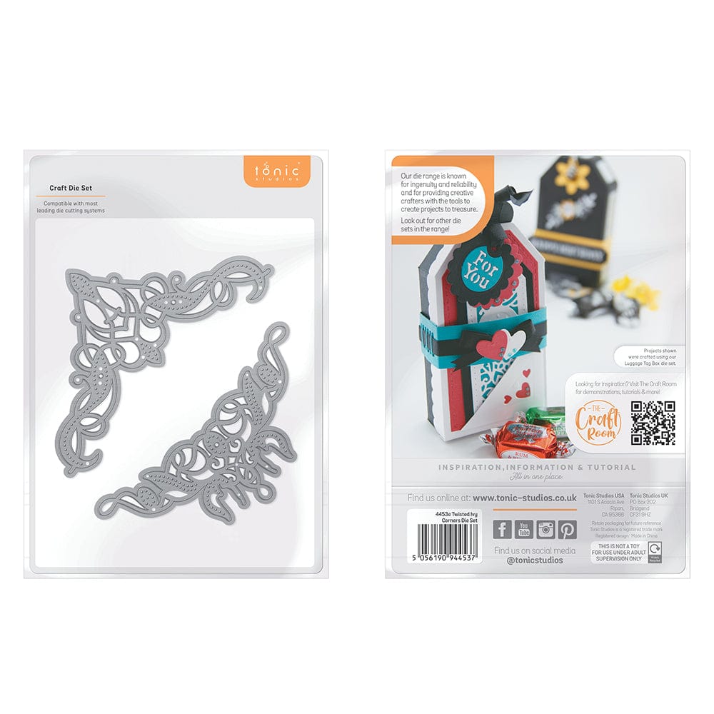 Tonic Studios Die Cutting Tonic Studios - Twisted Ivy Corners Die Set  - 4453E