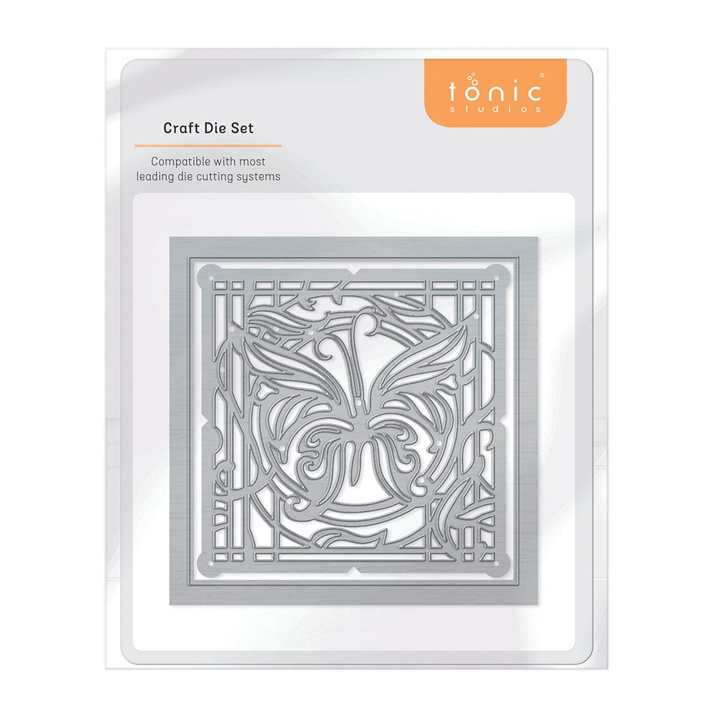 Tonic Studios Die Cutting Tonic Studios - Vinyard Butterfly Square Die Set  - 4419E