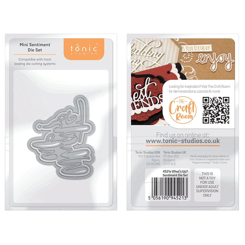 Tonic Studios Die Cutting Tonic Studios - What's Up Sentiment Die Set - 4521E