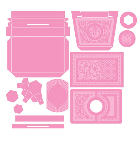 Tonic Studios Die Cutting Treasure Trunk Gift Box Die Set - 5493e