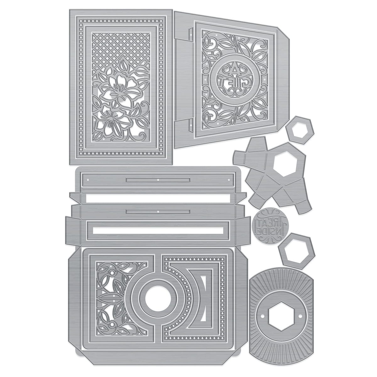 Tonic Studios Die Cutting Treasure Trunk Gift Box Die Set - 5493e