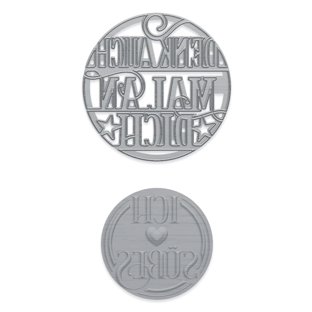 Tonic Studios Die Cutting Treat Yourself - Deutsche Grüße Stanzschablone Set - 5335E