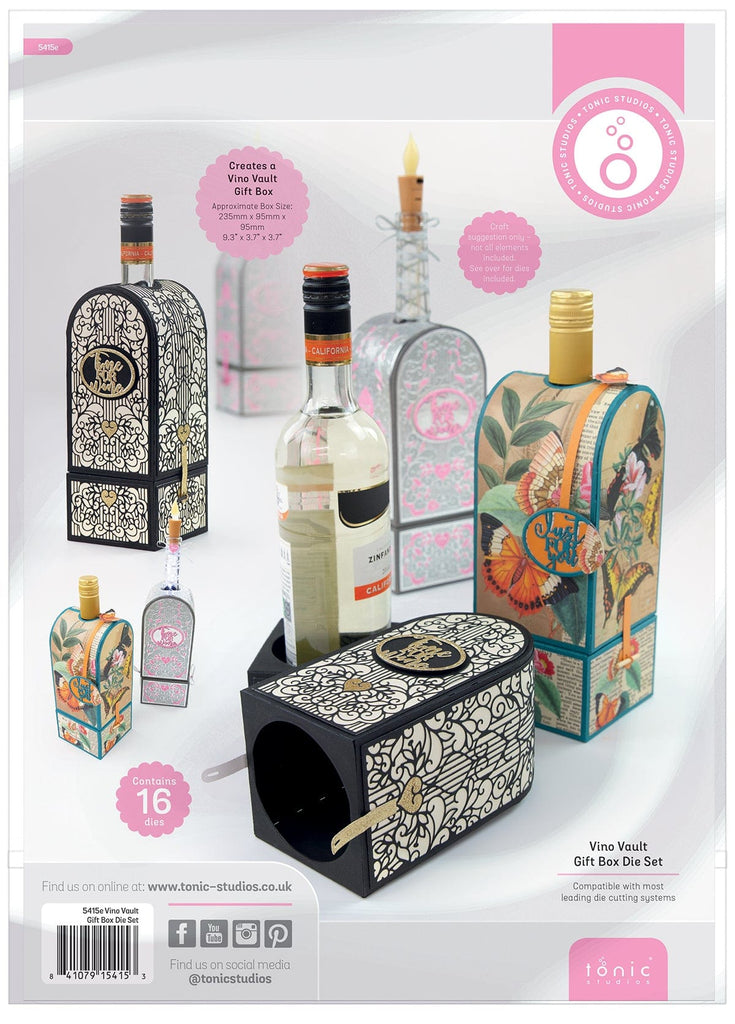 Tonic Studios Die Cutting Vino Vault Gift Box - Showcase Die Set - 5415e