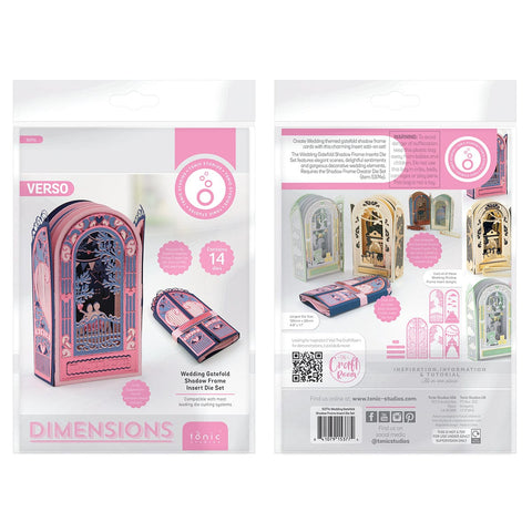 Tonic Studios Die Cutting Wedding Gatefold Shadow Frame Inserts Die Set - 5377e