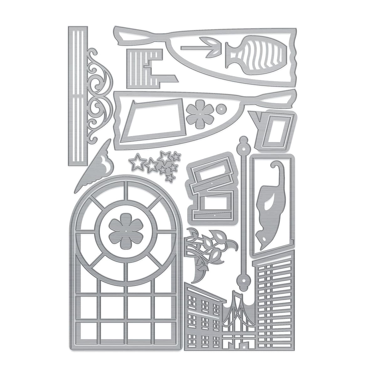 Tonic Studios Die Cutting Wonderful Windows Downtown View Die Set - 5389e
