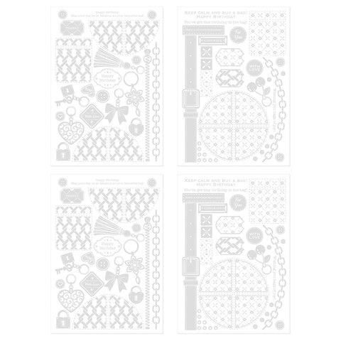 Tonic Studios Dimensions Foil Fusion - Beautiful Barrel Bag Adhesive Sheets - 6046e