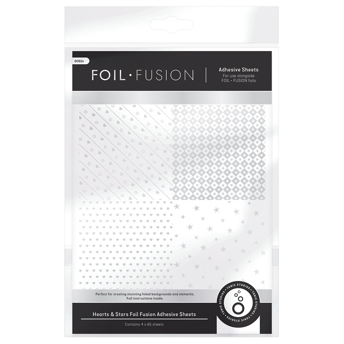 Tonic Studios Dimensions Foil Fusion - Hearts & Stars Adhesive Sheets - 6062e