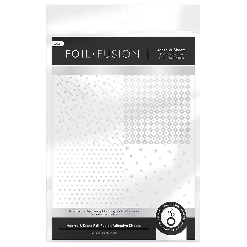 Tonic Studios Dimensions Foil Fusion - Hearts & Stars Adhesive Sheets - 6062e