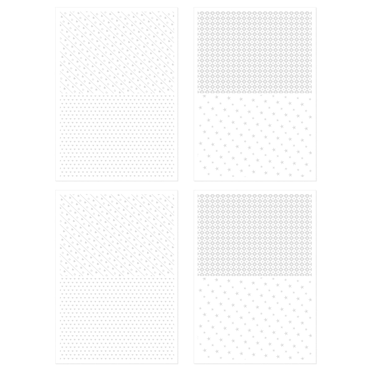 Tonic Studios Dimensions Foil Fusion - Hearts & Stars Adhesive Sheets - 6062e