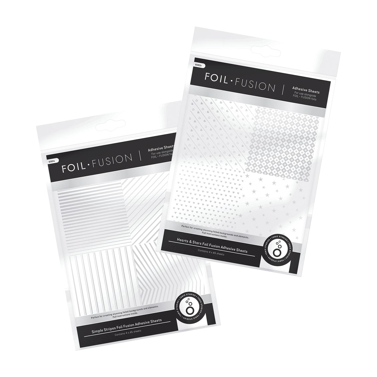 Tonic Studios Dimensions Foil Fusion - Hearts, Stars & Simple Stripes Adhesive Sheets - DB08