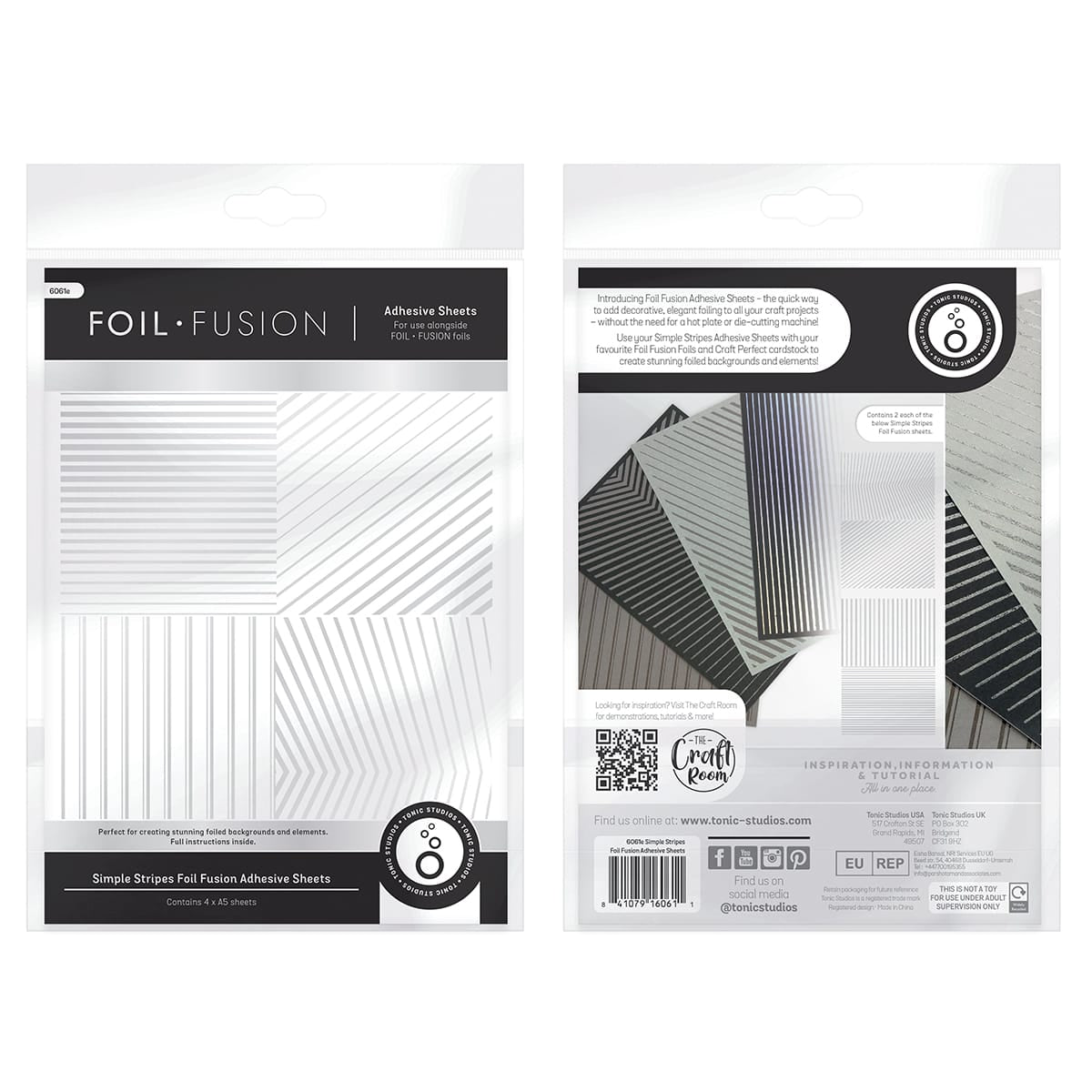 Tonic Studios Dimensions Foil Fusion - Simple Stripes Adhesive Sheets - 6061e