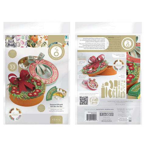 Tonic Studios Dimensions Seasonal Wreath Gift Box Die Set - 5952e
