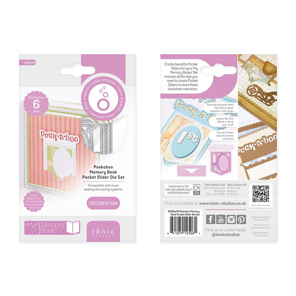 Tonic Studios Dimensions Tonic Studios - Dimensions - Peekaboo Memory Book Pocket Slider Die Set - 2506E