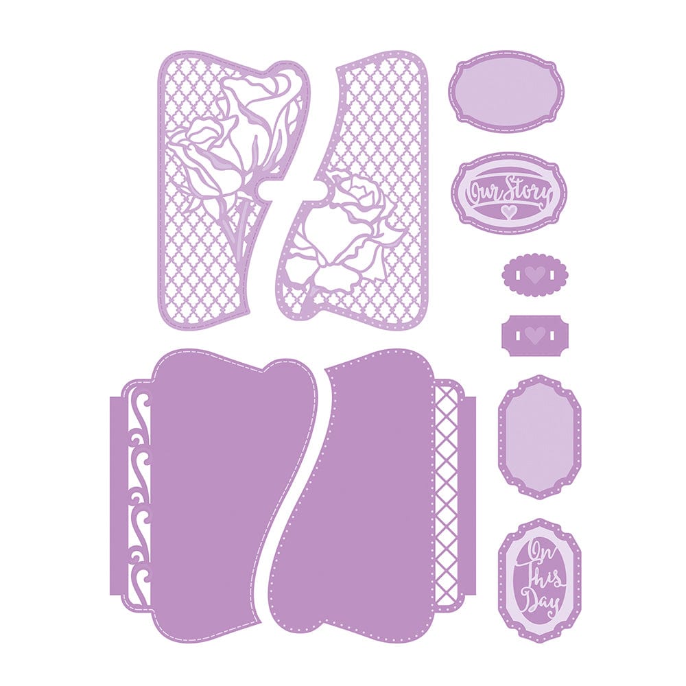 Tonic Studios Dimensions Tonic Studios - My Memory Book - Our Story Half Cut Die Set - 3320e