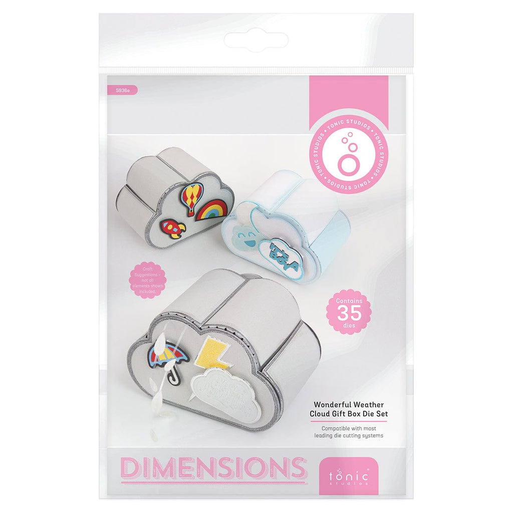 Tonic Studios Dimensions Wonderful Weather Cloud Gift Box Die Set - 5936e