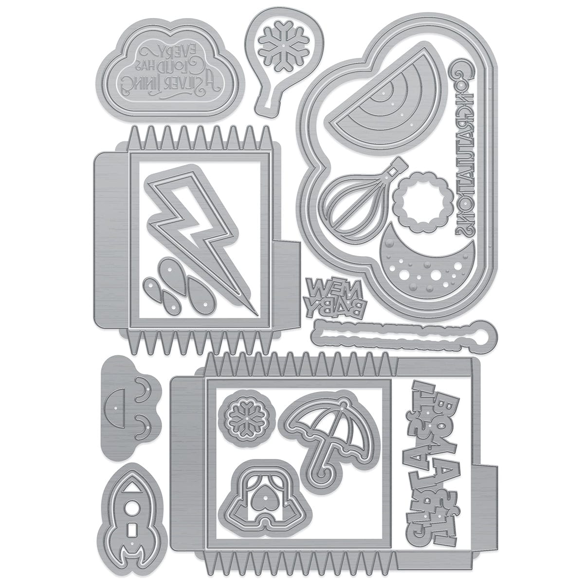 Tonic Studios Dimensions Wonderful Weather Cloud Gift Box Die Set - 5936e