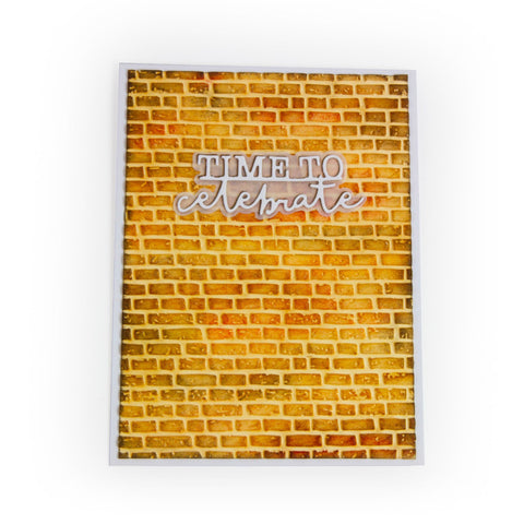 Tonic Studios Embossing Folder Bastion Brick 3D Embossing Folder - 5875e