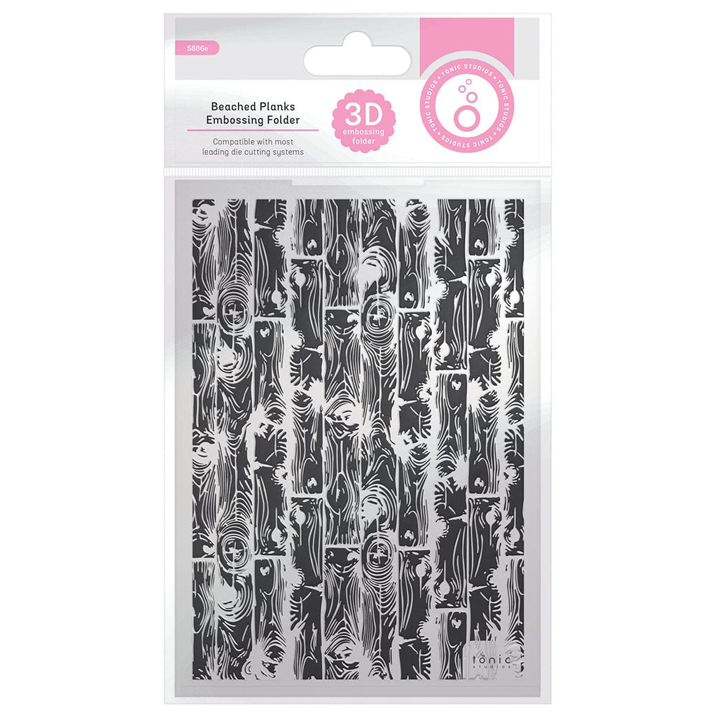 Tonic Studios Embossing Folder Beached Planks 3D Embossing Folder - 5886e
