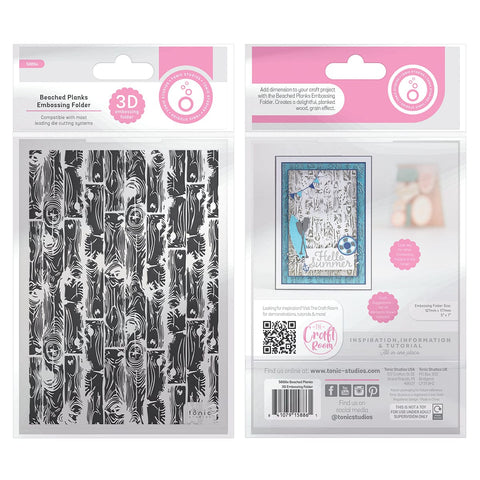 Tonic Studios Embossing Folder Beached Planks 3D Embossing Folder - 5886e