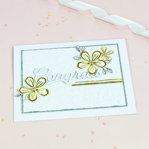 Tonic Studios Embossing Folder Bed of Blossoms 3D Embossing Folder - 5578e