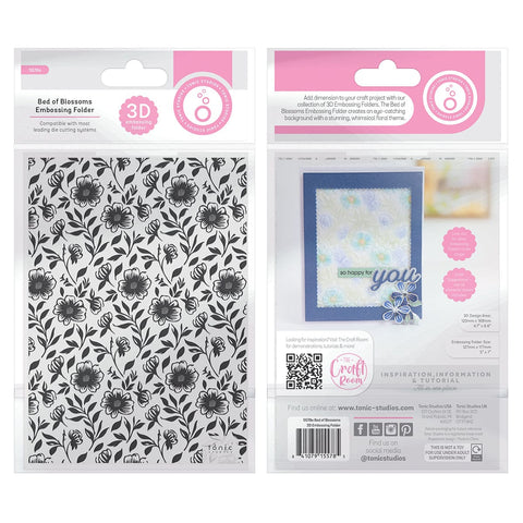 Tonic Studios Essentials Bed of Blossoms 3D Embossing Folder - 5578e