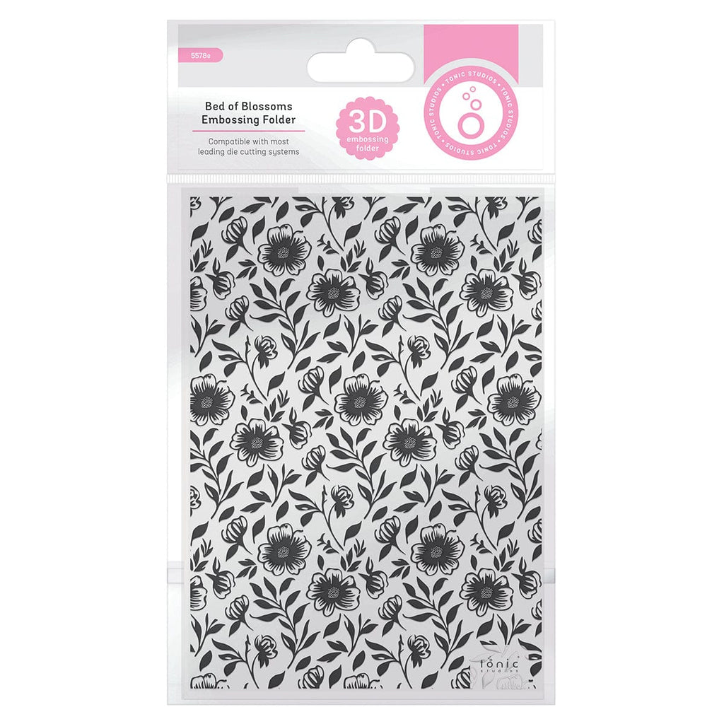 Tonic Studios Essentials Bed of Blossoms 3D Embossing Folder - 5578e
