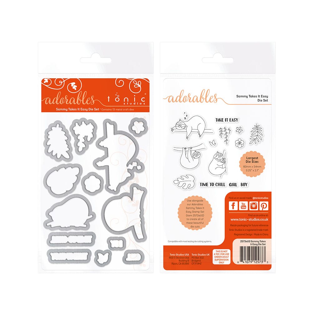 Tonic Studios Essentials Tonic Studios - Adorables - Sammy Takes It Easy Die Set - 2573e