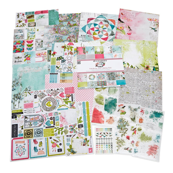 Tonic Studios Printed Papers 49 And Market -Kaleidoscope Collection Bundle with Chipboard