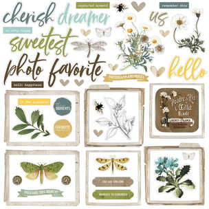 Tonic Studios Printed Papers 49 and Market - Krafty Garden Collection Bundle with 12×12 chipboard
