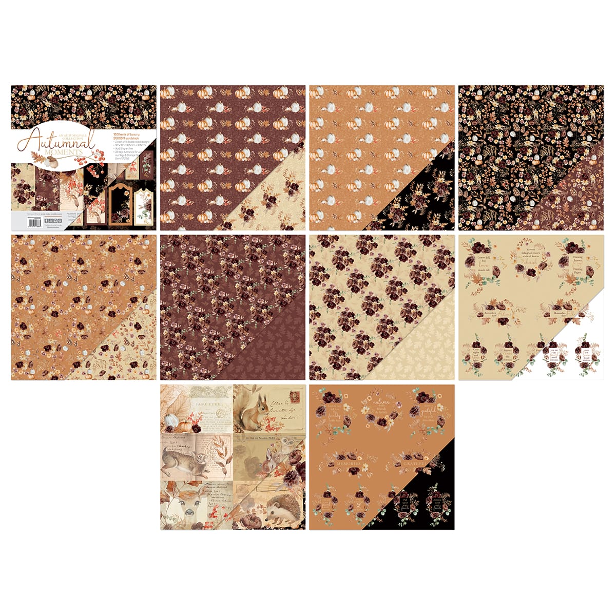 Tonic Studios Printed Papers Autumnal Moments 12" x 12" Patterned Paper Pad - 5888e
