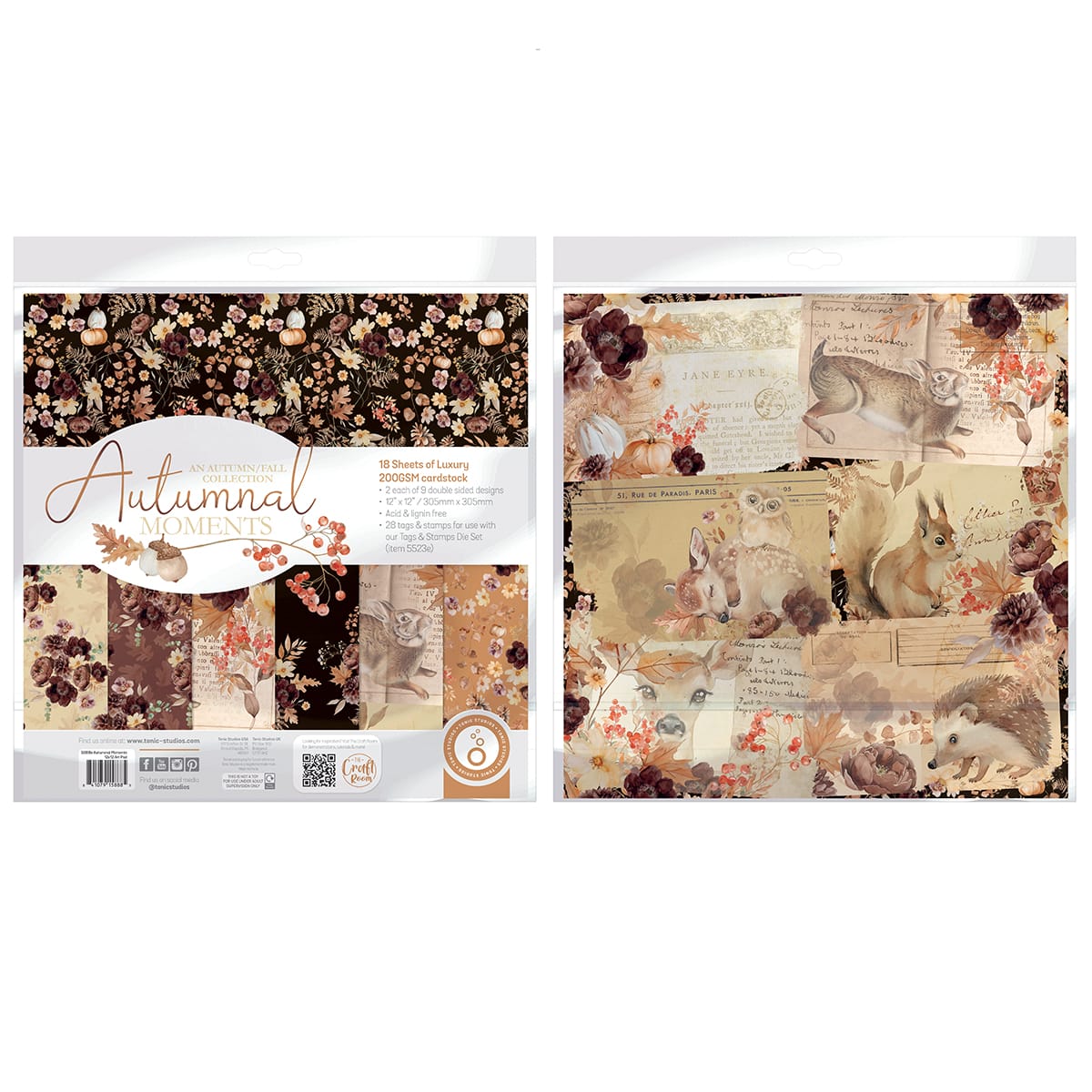 Tonic Studios Printed Papers Autumnal Moments 12" x 12" Patterned Paper Pad - 5888e