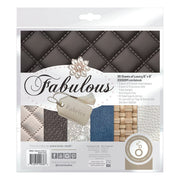 Tonic Studios Printed Papers Fabulous Fabrics 8" x 8" Patterned Paper Pad - 5836e